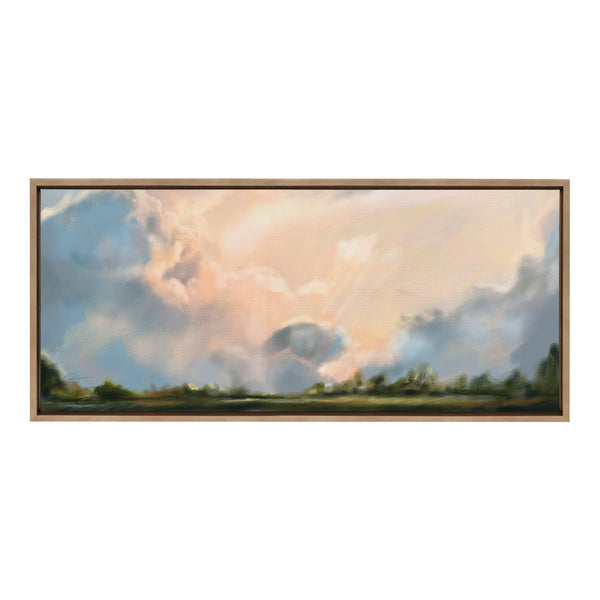 Kate & Laurel Sylvie Clouds Framed Canvas By Mary Sparrow