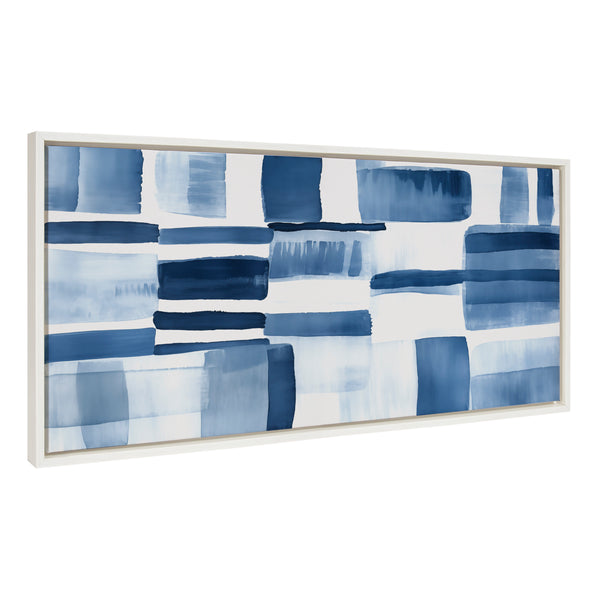 Kate & Laurel Sylvie Coastal Abstract Framed Canvas By Amy Lighthall