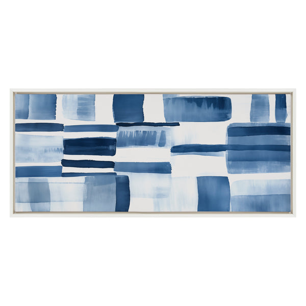 Kate & Laurel Sylvie Coastal Abstract Framed Canvas By Amy Lighthall