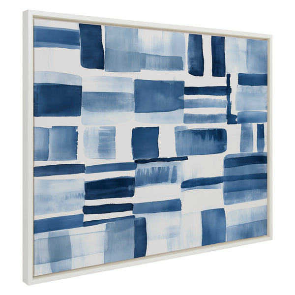 kate & laurel Sylvie Coastal Abstract Framed Canvas by Amy Lighthall