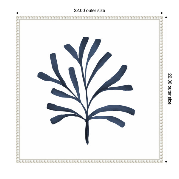 Kate & Laurel Sylvie Coastal Coral Seaweed Botanical 4 Framed Canvas By The Creative Bunch Studio