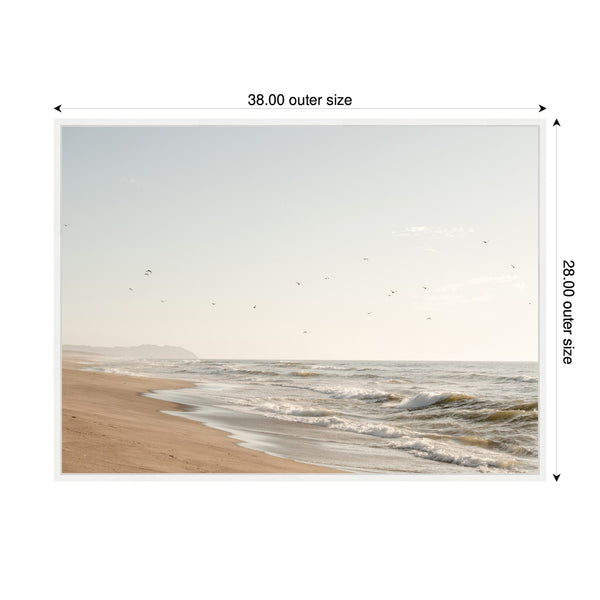 Kate & Laurel Sylvie Coastal Flight Framed Canvas By Crystal Lynn Collins