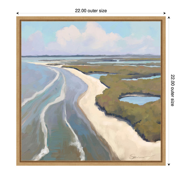 Kate & Laurel Sylvie Coastal Visions Framed Canvas By Mary Sparrow
