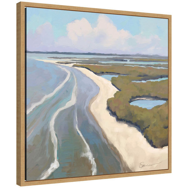 kate & laurel Sylvie Coastal Visions Framed Canvas by Mary Sparrow