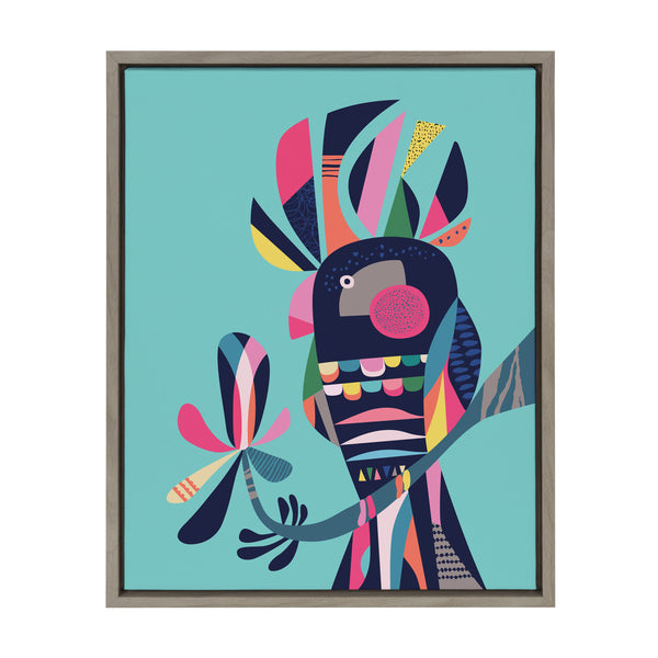 Kate & Laurel Sylvie Cockatoo Framed Canvas By Rachel Lee Of My Dream Wall