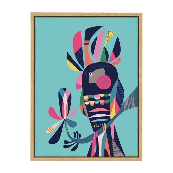 kate & laurel Sylvie Cockatoo Framed Canvas by Rachel Lee of My Dream Wall