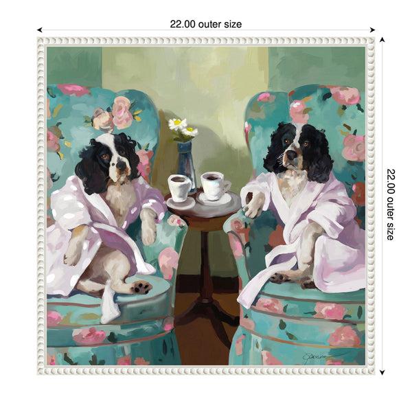 Kate & Laurel Sylvie Coffee Hour Framed Canvas By Mary Sparrow