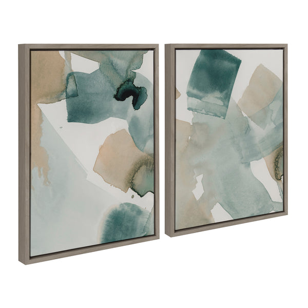 Kate & Laurel Sylvie Color Exploration I And II Framed Canvas Art Set By Amy Lighthall