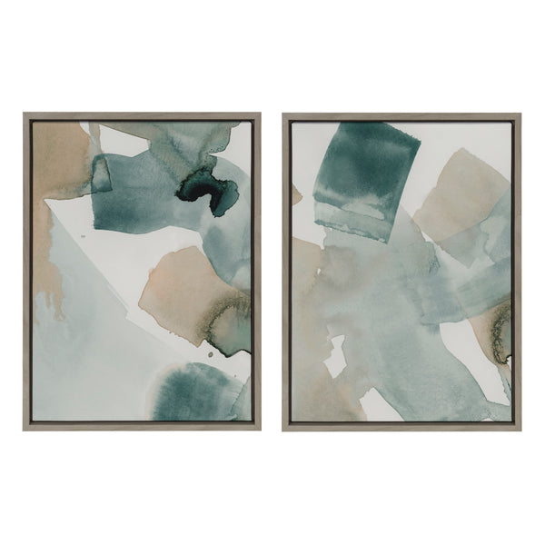 Kate & Laurel Sylvie Color Exploration I And II Framed Canvas Art Set By Amy Lighthall