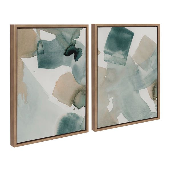 kate & laurel Sylvie Color Exploration I and II Framed Canvas Art Set by Amy Lighthall