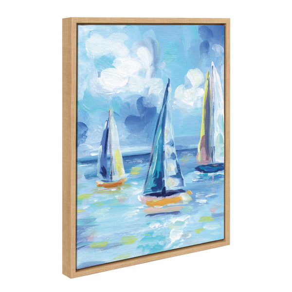 Kate & Laurel Sylvie Come Sail Away Framed Canvas By Rachel Christopoulos
