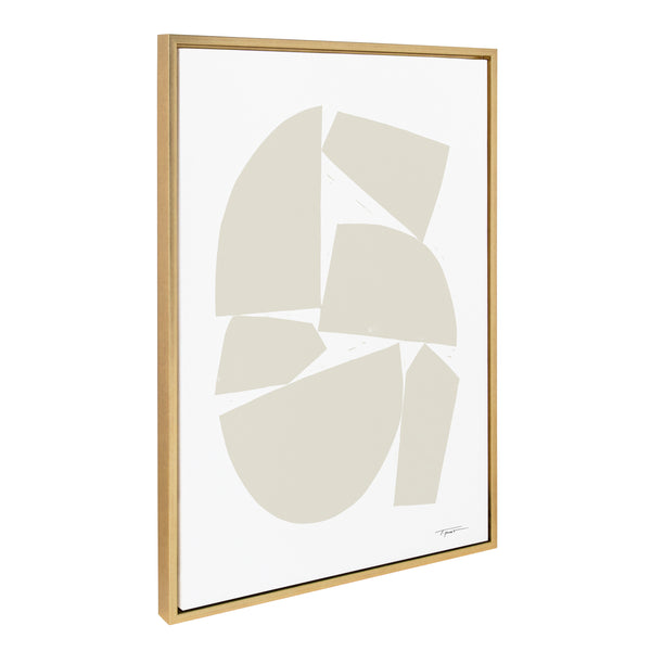 Kate & Laurel Sylvie Constructed I Neutral Framed Canvas By Statement Goods