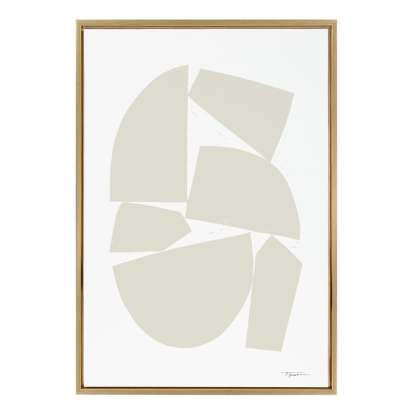 Kate & Laurel Sylvie Constructed I Neutral Framed Canvas By Statement Goods