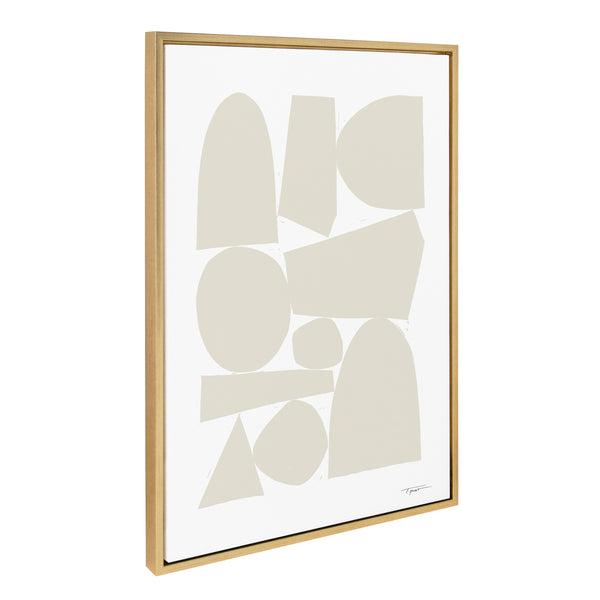 Kate & Laurel Sylvie Constructed II Neutral Framed Canvas By Statement Goods