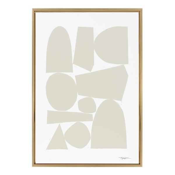 Kate & Laurel Sylvie Constructed II Neutral Framed Canvas By Statement Goods