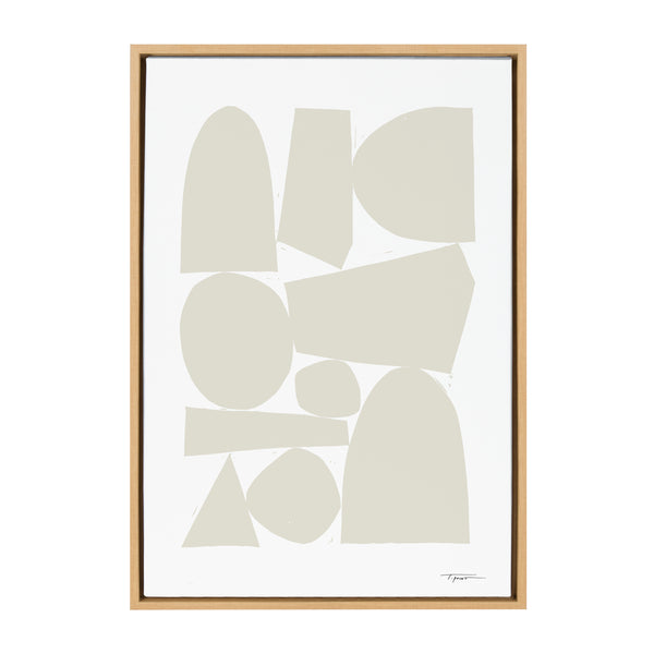 kate & laurel Sylvie Constructed II Neutral Framed Canvas by Statement Goods