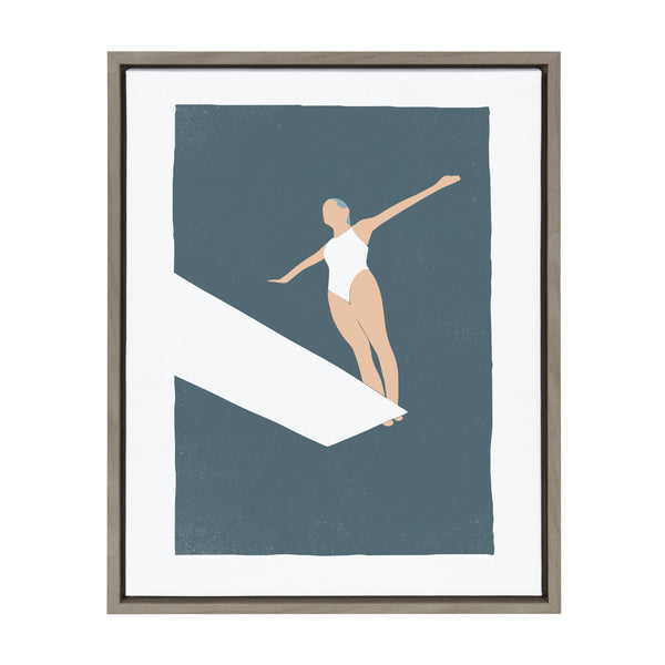kate & laurel Sylvie Contemplation Framed Canvas by Rocket Jack