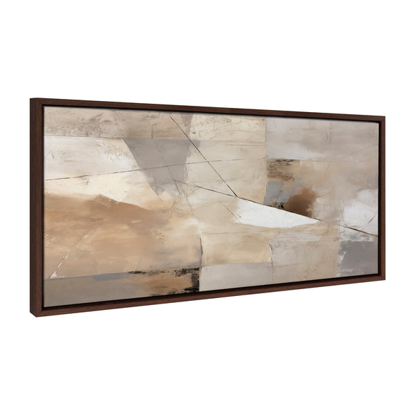 Kate & Laurel Sylvie Contemporary Neutral Textured Abstract Framed Canvas By The Creative Bunch Studio