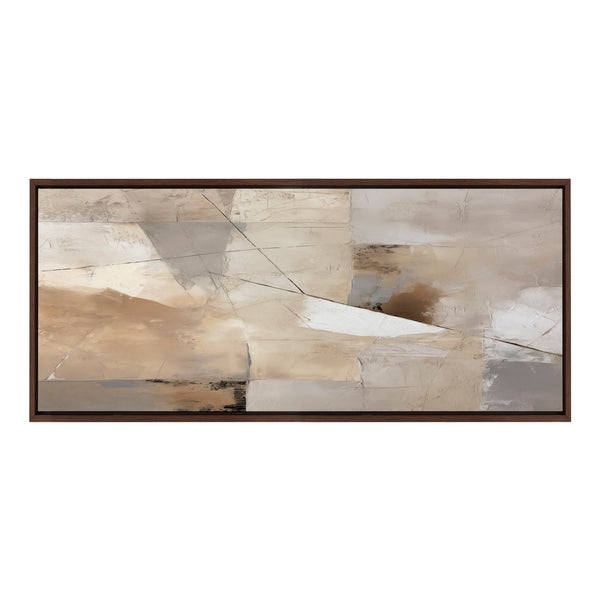 Kate & Laurel Sylvie Contemporary Neutral Textured Abstract Framed Canvas By The Creative Bunch Studio