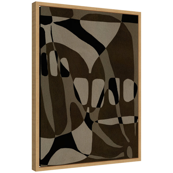 Kate & Laurel Sylvie Contour 1 Framed Canvas By Shatha Al Dafai