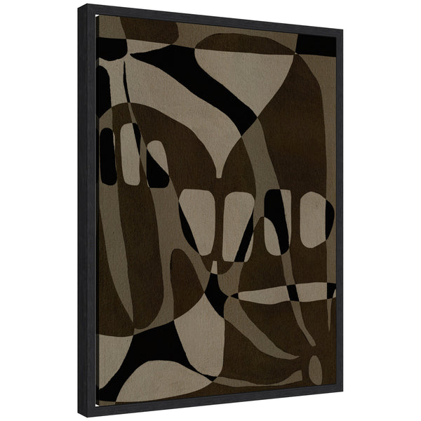 Kate & Laurel Sylvie Contour 1 Framed Canvas By Shatha Al Dafai