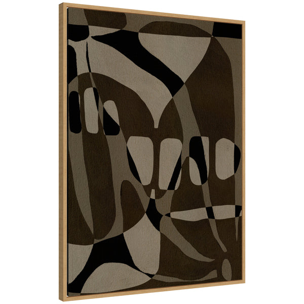 kate & laurel Sylvie Contour 1 Framed Canvas by Shatha Al Dafai