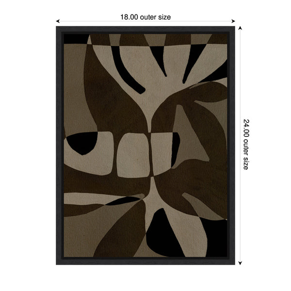 Kate & Laurel Sylvie Contour 2 Framed Canvas By Shatha Al Dafai