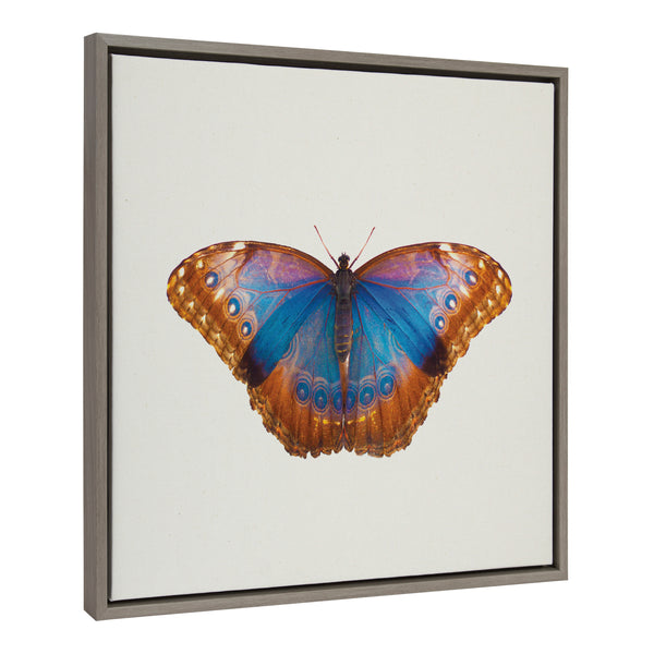 Kate & Laurel Sylvie Coppertop Butterfly Framed Canvas By Robert Cadloff Of Bomobob