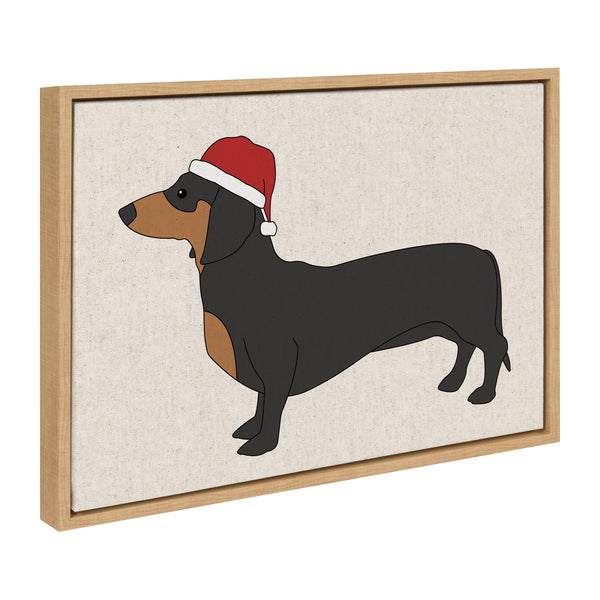 Kate & Laurel Sylvie Dachshund Through The Snow Framed Canvas By Jake Goossen