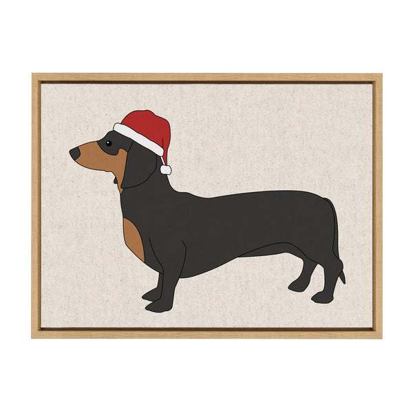 Kate & Laurel Sylvie Dachshund Through The Snow Framed Canvas By Jake Goossen
