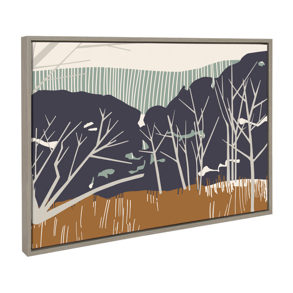 Kate & Laurel Sylvie Daily Walk Marsh Horizontal Framed Canvas By Hannah Beisang