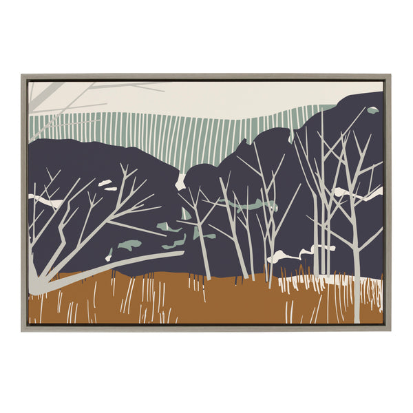 kate & laurel Sylvie Daily Walk Marsh Horizontal Framed Canvas by Hannah Beisang