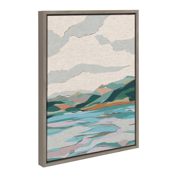 Kate & Laurel Sylvie Dal Lake Framed Canvas By Nikita Jariwala