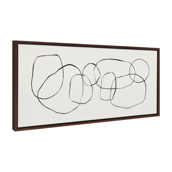 Kate & Laurel Sylvie Dancing Circles Framed Canvas By Teju Reval Of SnazzyHues