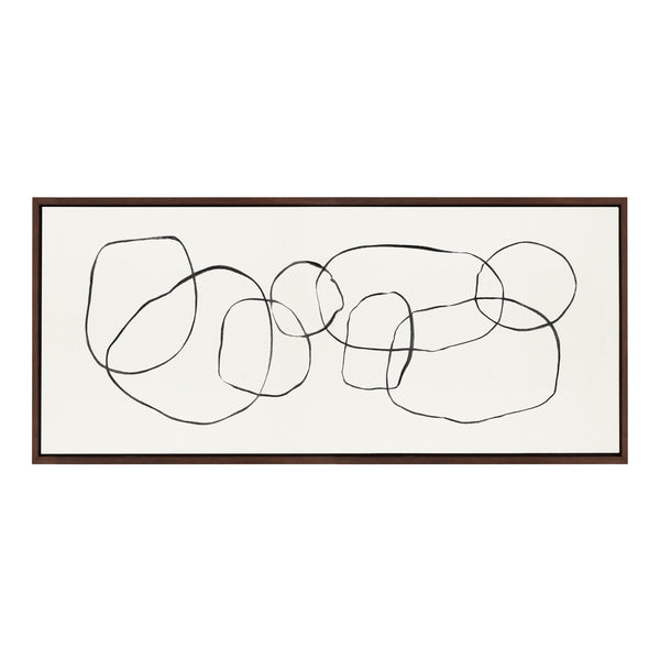 Kate & Laurel Sylvie Dancing Circles Framed Canvas By Teju Reval Of SnazzyHues