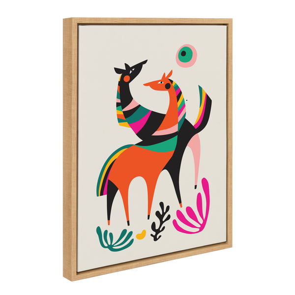 Kate & Laurel Sylvie Dancing Horses Framed Canvas By Rachel Lee Of My Dream Wall