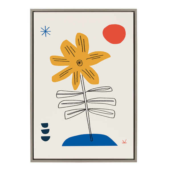 Kate & Laurel Sylvie Dancing With Flowers Framed Canvas By Kelly Knaga