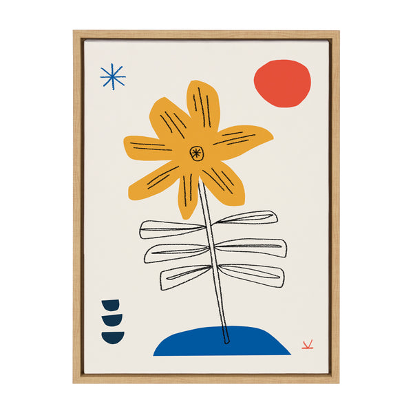 kate & laurel Sylvie Dancing with Flowers Framed Canvas by Kelly Knaga