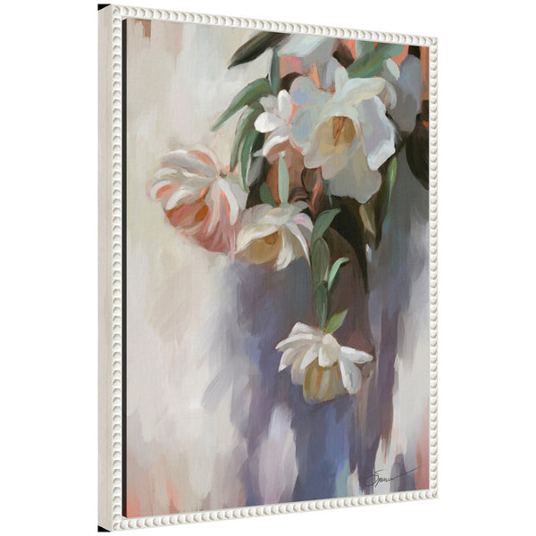 Kate & Laurel Sylvie Dangle Thumb Pastel Flower Bouquet Framed Canvas By Mary Sparrow