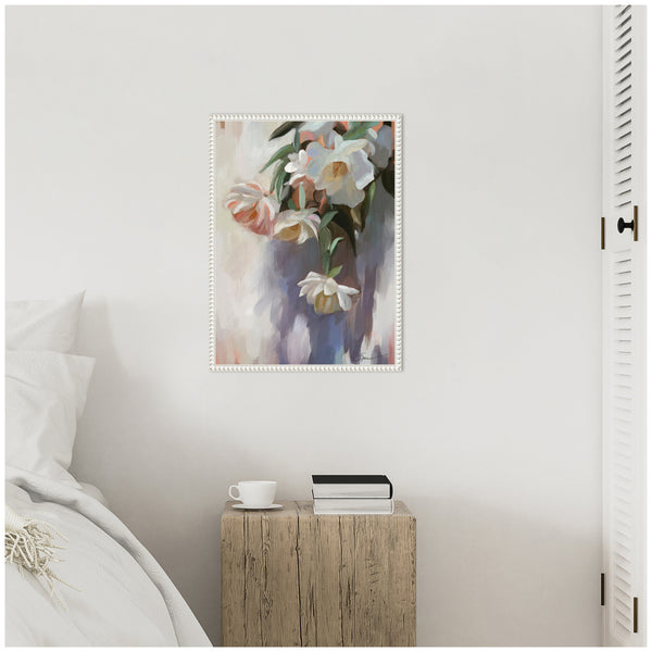 Kate & Laurel Sylvie Dangle Thumb Pastel Flower Bouquet Framed Canvas By Mary Sparrow