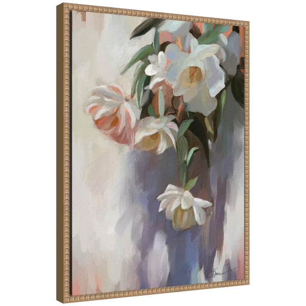 kate & laurel Sylvie Dangle Thumb Pastel Flower Bouquet Framed Canvas by Mary Sparrow