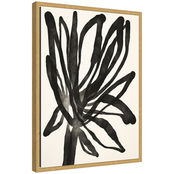 kate & laurel Sylvie Dark Floral Framed Canvas by Alicia Bock