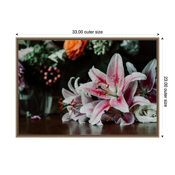 Kate & Laurel Sylvie Dark Lily Framed Canvas By Alicia Abla