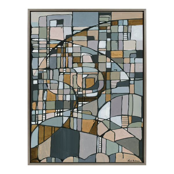 Kate & Laurel Sylvie Deco Nadeau Framed Canvas By Leah Nadeau