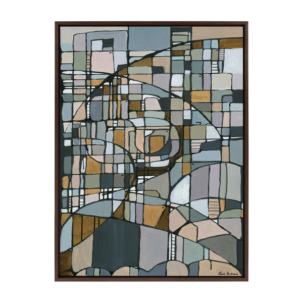 kate & laurel Sylvie Deco Nadeau Framed Canvas by Leah Nadeau