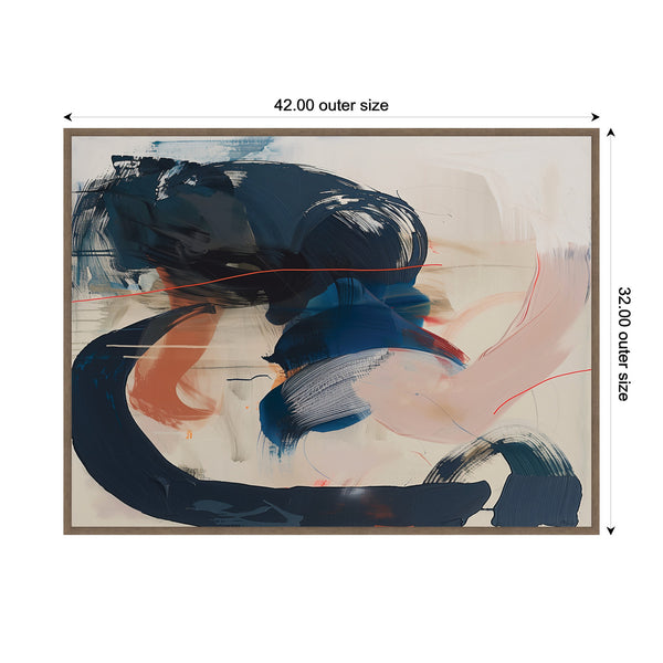 Kate & Laurel Sylvie Deep Blue Momentum I Framed Canvas By Amy Lighthall