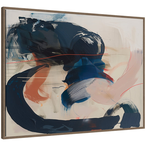 kate & laurel Sylvie Deep Blue Momentum I Framed Canvas by Amy Lighthall