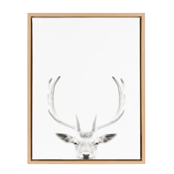 Kate & Laurel Sylvie Deer Portrait Framed Canvas By Simon Te Tai