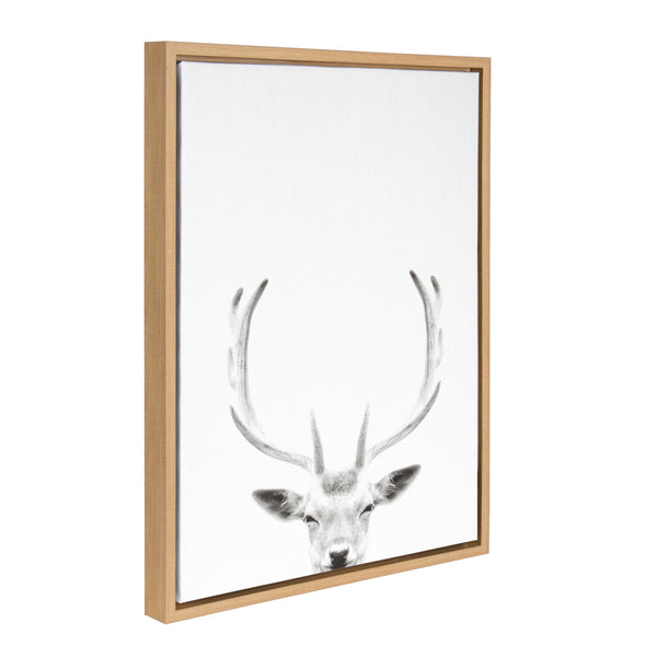 Kate & Laurel Sylvie Deer Portrait Framed Canvas By Simon Te Tai