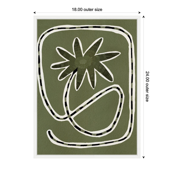Kate & Laurel Sylvie Delicate Bloom 18 Framed Canvas By Shatha Al Dafai